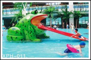 Buy cheap Frog Shape Water Pool Slides, Aqua Park Fiberglass Small Slide For Kids product
