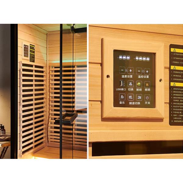 Canadian Hemlock Spectrum 1 Person Dry Steam Infrared Sauna Room Home Spa Fitness