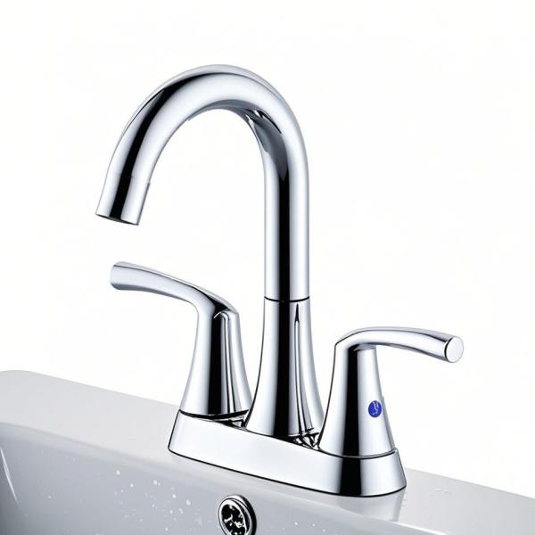Zinc Alloy Body Bathroom Basin Faucets 3 Hole Mounted Mixer Tap Basin