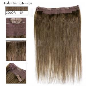 China Factory Low Price with Premium quality 100% Brazilian Real Remy Human Halo hair extension on sale