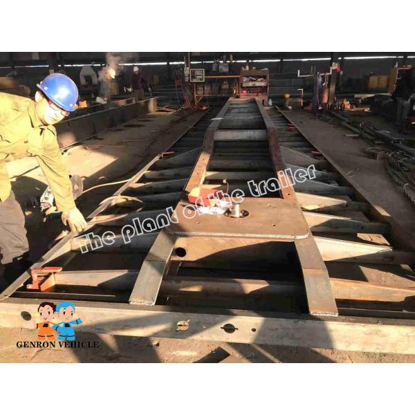 Extendable 3 Axles Genron Semi Truck Flatbed Trailer