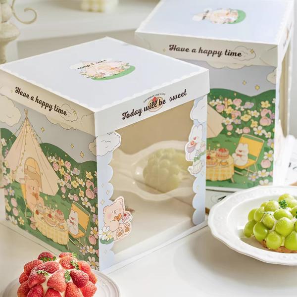 Custom Order Accepted Large Cake Boxes with Customer-Selected Paper Thickness