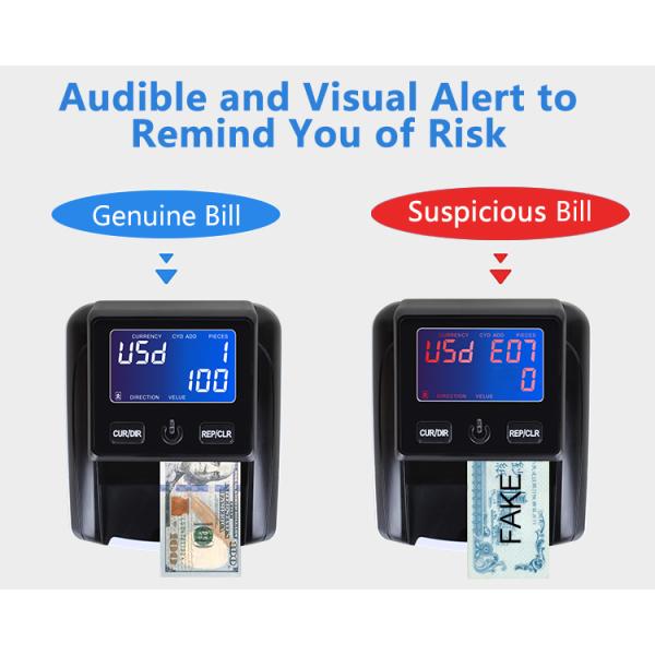UV Light Counterfeit Money Detector USD Fake Currency Checking Machine Banknote VND