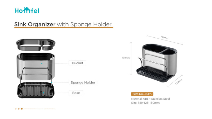 Efficiently Store Your Kitchen Essentials With OEM ODM Sink Caddy Shelf Drying Rack