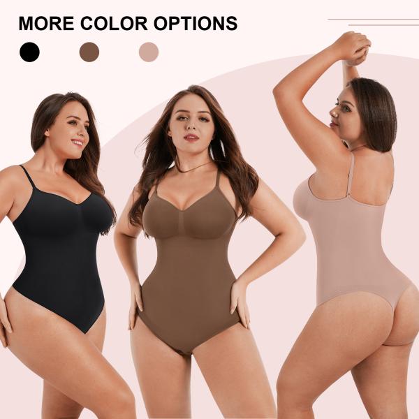 Seamless Tummy Control Thong Shapewear Bodysuit for Weight Loss 30% Spandex 70% Nylon