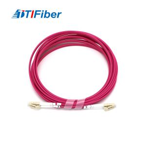 Buy cheap Lc To Lc Om4 Duplex Fiber Optic Pigtail Patch Cord Fast Transmission Speed product