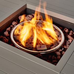 Buy cheap 42 Inch Rattan Plaiting Rectangle Tabletop Fire Pit CE product