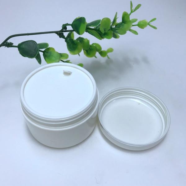 Cosmetic Container 100ml 50ml White PP Plastic Cream Jar With Silver Edge
