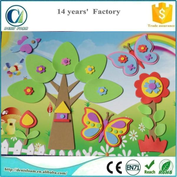 Die Cutting Adhesive Foam Stickers For Kids DIY Activity 38 Shore C Hardness