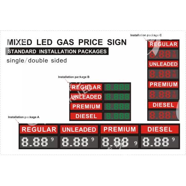 Petrol Station Display 60inch LED Screen Remote Control And 100° Viewing Angle