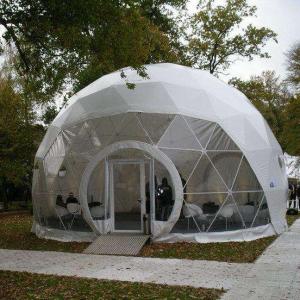 Buy cheap Outdoor Hotel Camping PVC 10m Geodesic Dome Tent With Door Dome Camping Tent Dome Party Tents product