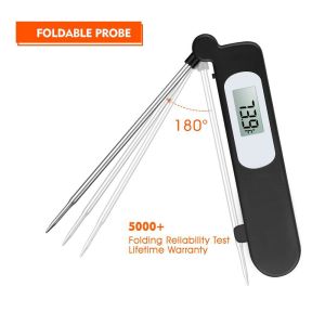 Foldable Probe BBQ 392F LFGB Instant Read Meat Thermometer