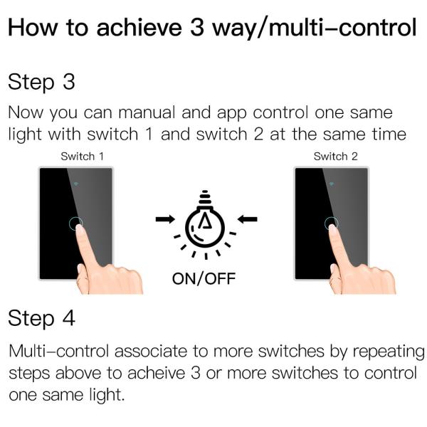 Zigbee Smart Wifi Wall Switch No Neutral Touch Glass Screen Panel