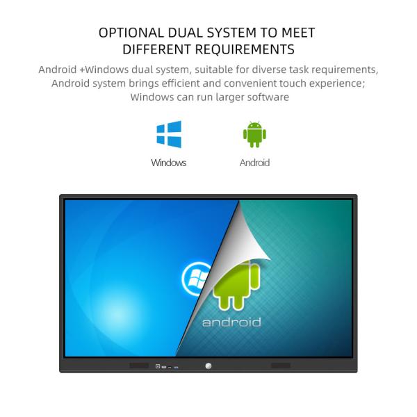 75" Wall Mounted Mobile Touch Screen Interactive Whiteboard