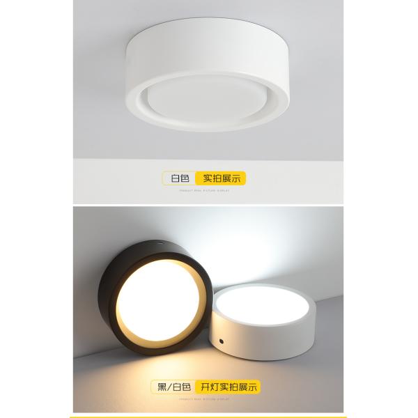 3500K LED Surface Mounted Downlight Cylindrical Surface Mount Led Ceiling Lights