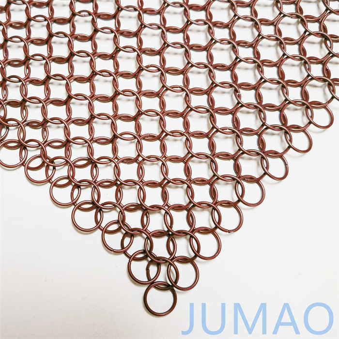 Buy cheap Copper Chain Ring Mesh Curtains Interior Drapery 10mm product