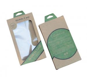 Buy cheap Printed Eco Friendly Brown Kraft Paper Box With Hanger Hole For Mobile Case product