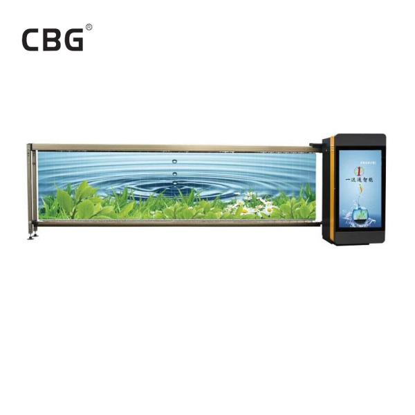 Business Building Toll Parking Lot Barrier Gate With Insulation And Flap Advertising