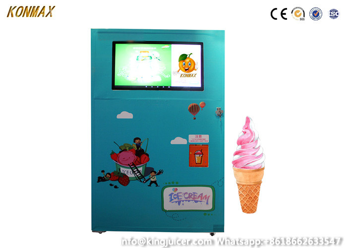 Buy cheap Electronic Refrigeration Soft Ice Cream Vending Machine Automatic Cleaning product