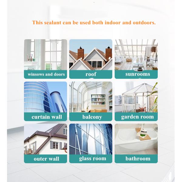 Weather Resistance White Silicone Sealant Easy Seal Woodworking Packing