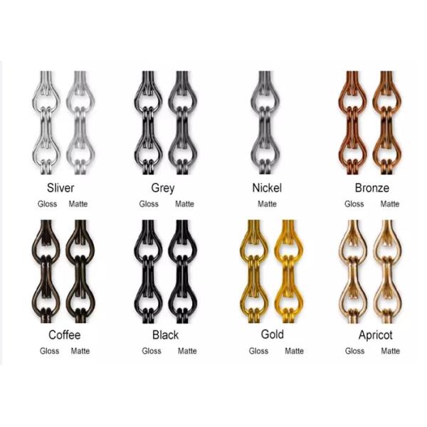 Decorative Architectural 12mm Anodized Metal Chain Link Curtain 1mX2m