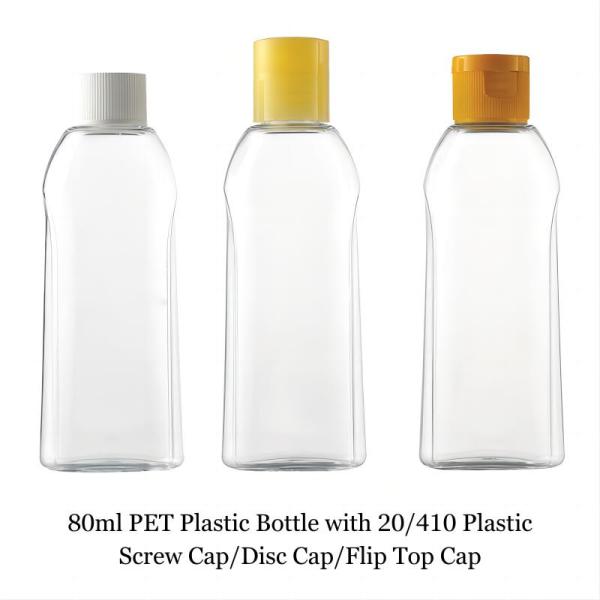 80ml PET Plastic Bottle with Plastic Pump Sprayer Cap for Shampoo Shower Gel Lotion Essence