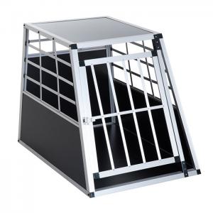 Buy cheap Lockable MDF Heavy Duty Aluminum Dog Travel Box For Large Dog Car Transport Cage product
