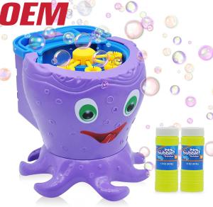 Buy cheap Nuby Bath Octopus Bubble Machine Made Automatic Bubble Maker With 2 Solutions OEM Bubble Blower  For Kids product