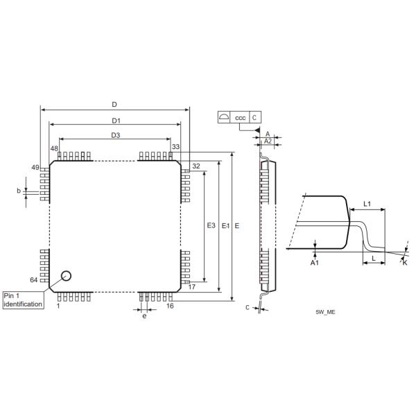 SPC560B50L1C6E0X Automobile Chips SPC56 Microcontroller IC 32Bit Single Core 64MHz 512KB