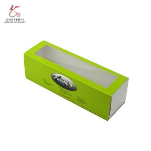 Buy cheap CMYK Printed Sliding Macaron Paper Boxes With PVC Window product
