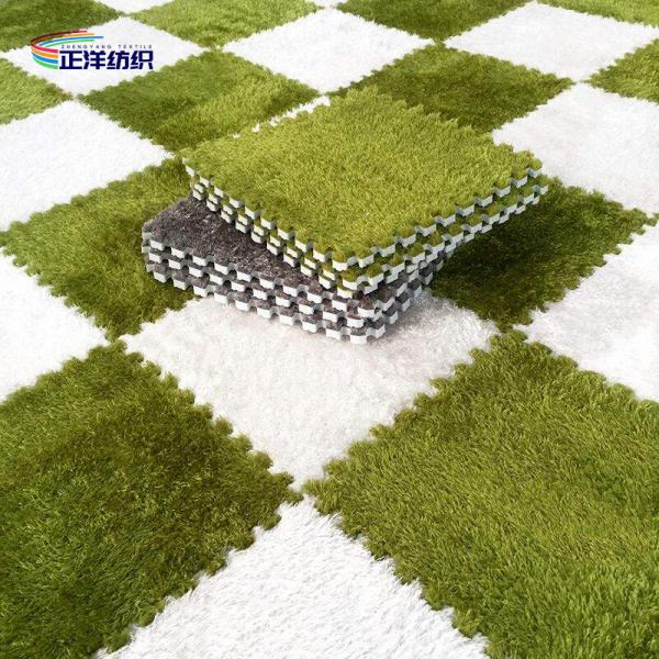 12"X12" Door Carpet Mats Puzzle Interlocking EVA Material Soft Microfiber Fabric Coated