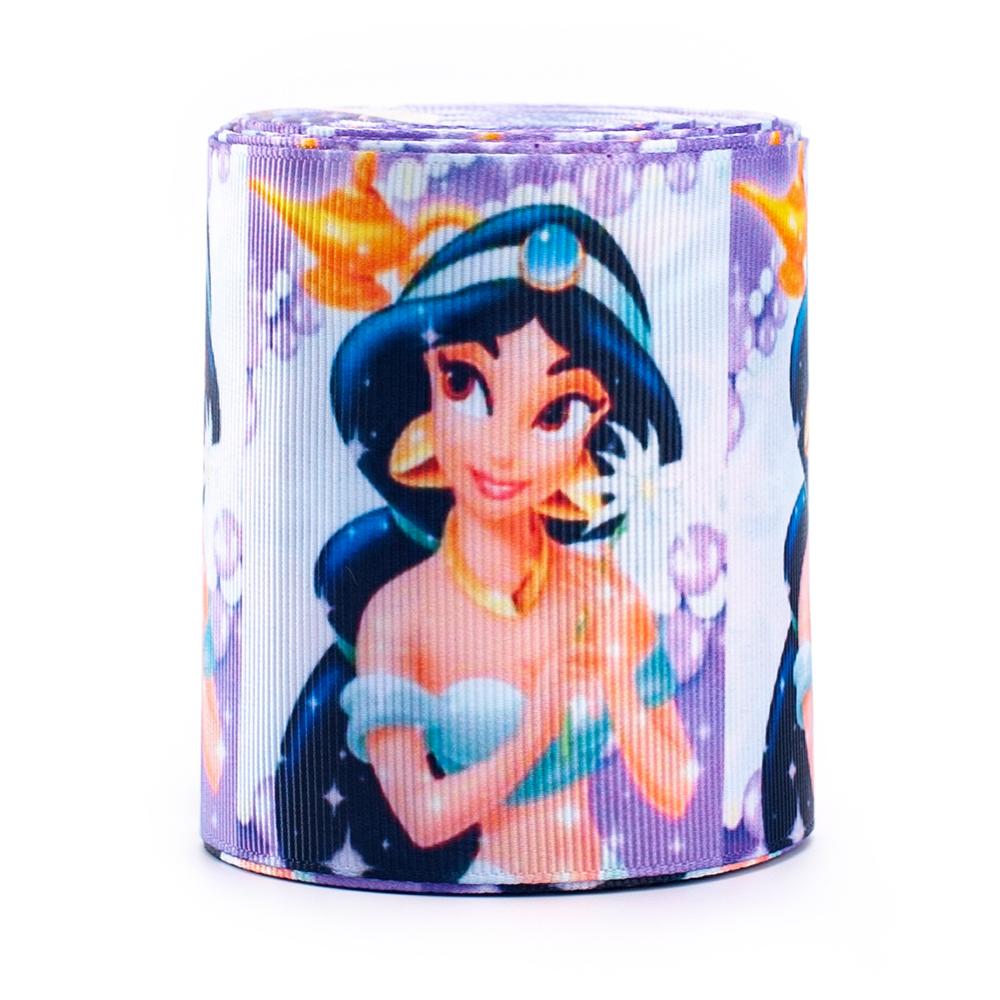 75mm wholesale Cartoon mickey polyester grosgrain heat transfer printed ribbon