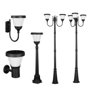 China Optically Controlled LED Garden Solar Light Dustproof Aluminum PC Material with Mono cell solar panel on sale