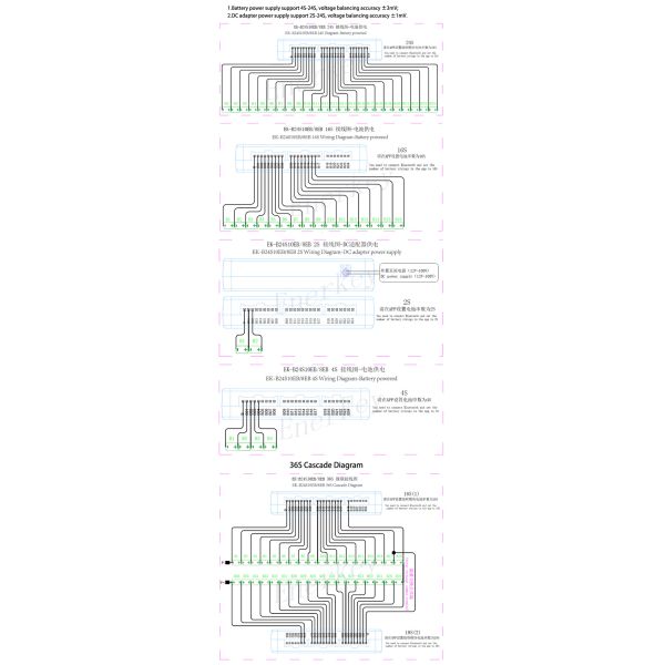 10W Power Consumption Black Smart Active Balancer 8A 4S 8S 16S 17S 24S Smart BMS For Power Tool