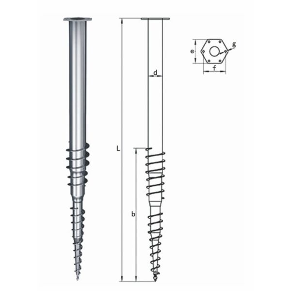 Helical Screw Piles for Foundation Solar Support Spiral Galvanized