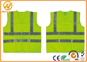 Buy cheap Fluorescent Green / Orange High Visibility Safety Jacket with Reflective Strip product