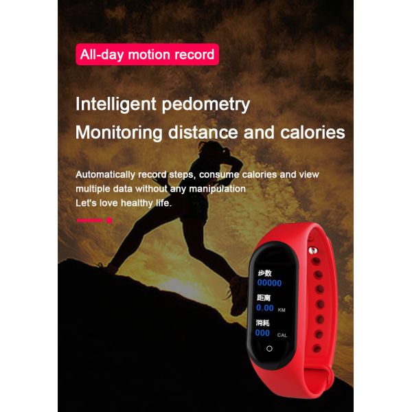M14 Smart Wristband Bracelet 0.96inch TFT 80*160 Display Heart Rate Blood Pressure Watch for OPPO