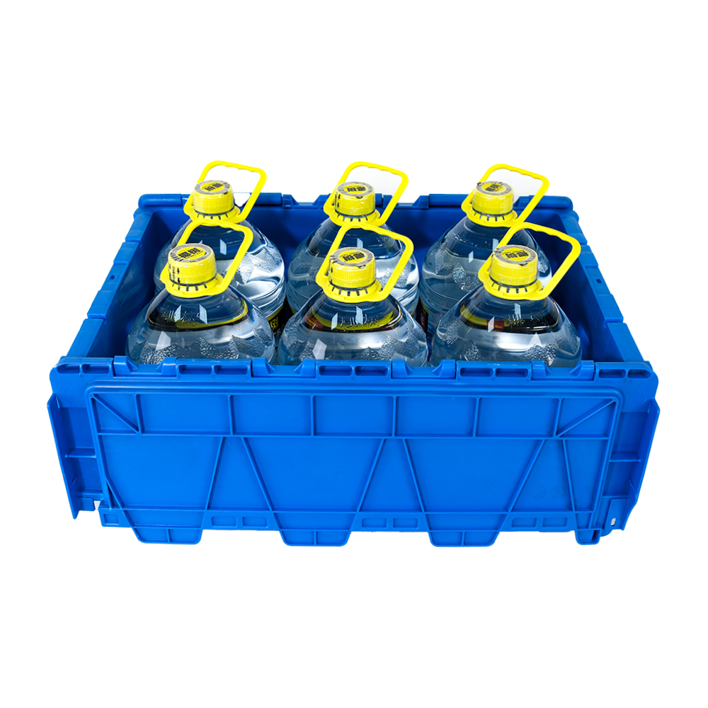 Versatile and Sturdy 100% Virgin PP Container Plastic Storage Crate with Lid