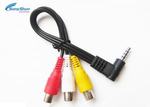 Buy cheap Video Audio Cable Cord 3 RCA Male Plug To RCA Stereo DC 3.5mm 4 Pole Home Appliance product