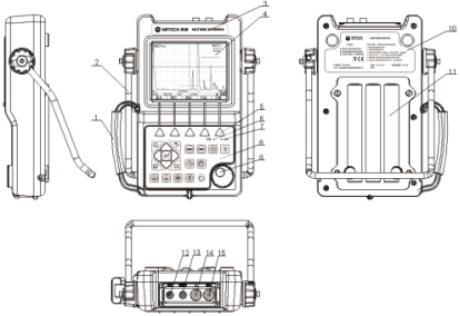 LCD Display Ultrasonic Detection Equipment Auto - Calibration With Large Memory MFD800C