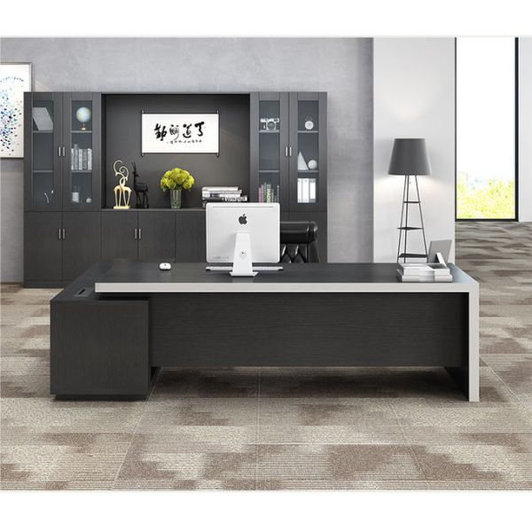 L Shape Executive Office Furniture Desk With Environmental Protection MDF Wood Material