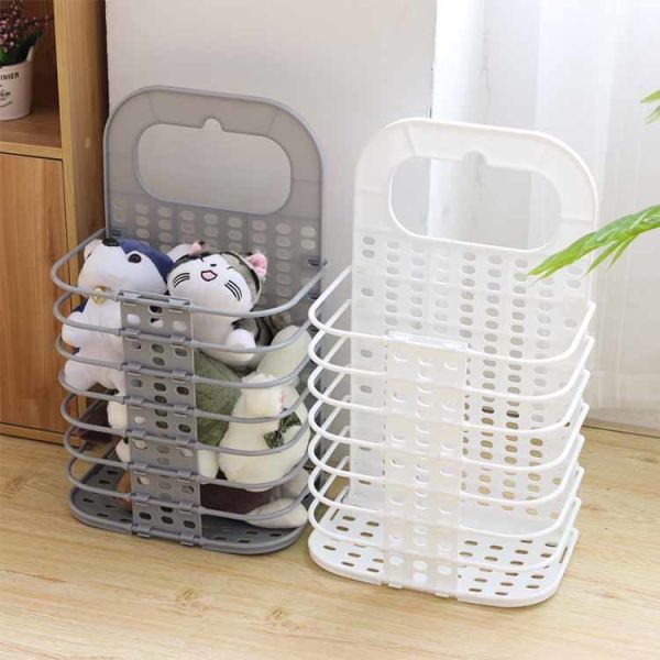 Waterproof Bathroom Collapsible Laundry Hamper Multifunction Wall Mounted Portable
