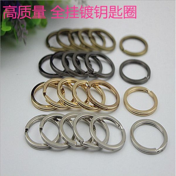 Mutil-color round shape 24 mm iron metal split key ring clip wholesale