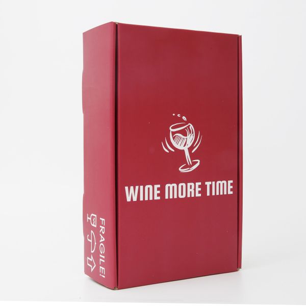 collapsible crash lock bottom Single bottle Wine Packaging Box