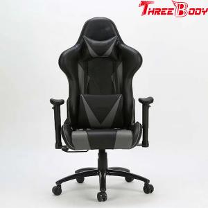 Buy cheap High Back Ergonomic Gaming Chair , Black And Gray Big And Tall Gaming Chair product