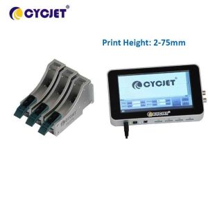 75mm Height Thermal Inkjet Printer Coding 3 Print Heads