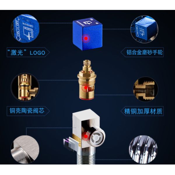 Anti Back Toilet Basin Faucet Hot Cold Water Triangular Valve