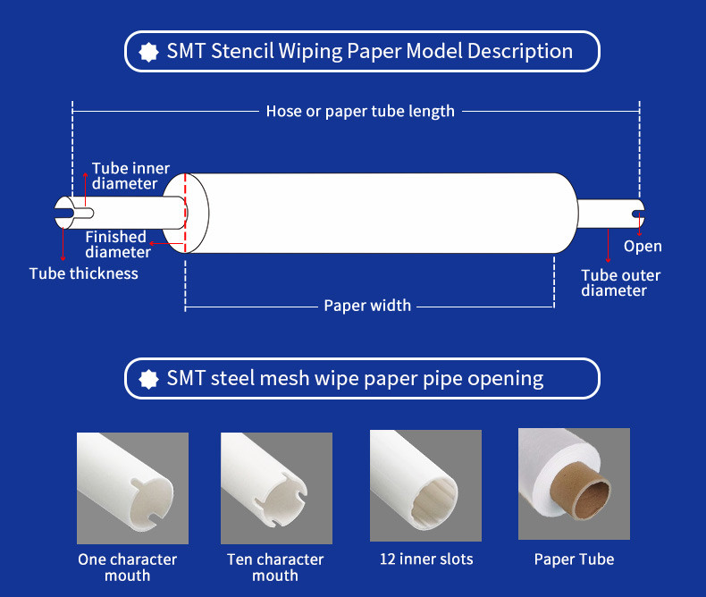 Industrial Reinforced SMT Wiper Roll Stencil Wipes For Screen Cleaning