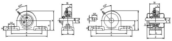 Pillow Block Bearings UCFCS206 With Cast Iron Pillow Blocks For Electricity Generators