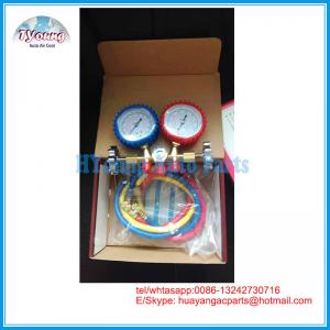 China r134a Hose digital pressure gauge / diagnostic manifold gauge tester on sale